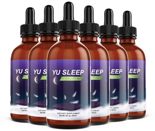 Bottle of Yu Sleep liquid sleep supplement